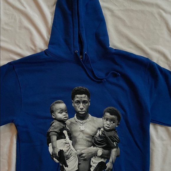 YoungBoy NBA X Vlone Kacey Talk Hoodie Blue | forum.iktva.sa
